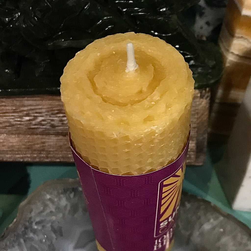 Sunbeam 6 100% Pure Beeswax Honeycomb Pillar Candle