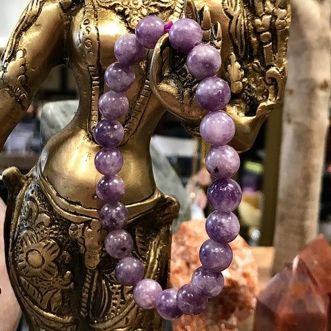 Lepidolite 8mm Stackable Bracelet by Zen Den San Pedro