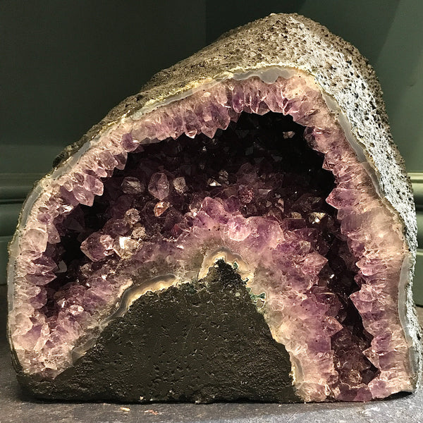 Amethyst Druzy Rainbow Shape Cathedral from Brazil