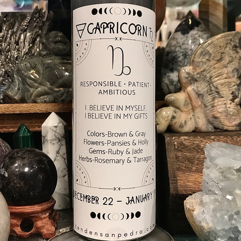 Capricorn Zodiac Pillar Zen Den Candle