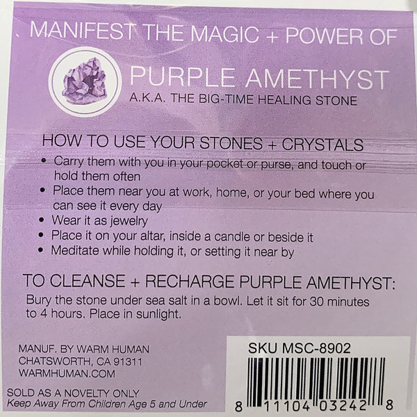 Manifestation Magic Stone Card-Amethyst