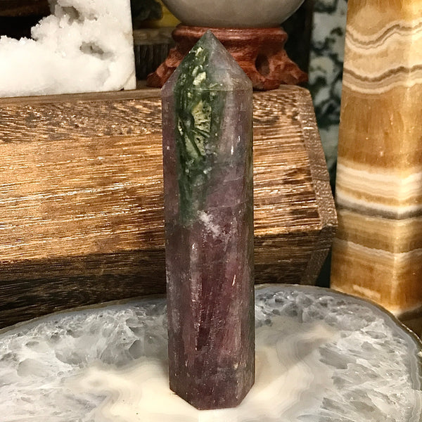 Pink and Green Tourmaline Generator Tower