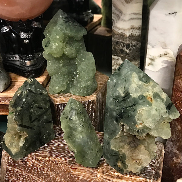 Prehnite with Epidote Botryoidal Tower