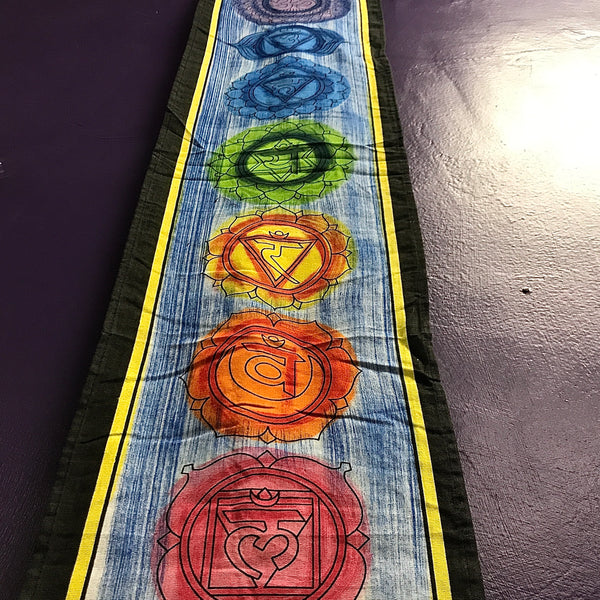 7 Chakra Vertical Scroll Style Banner 10.5” by 40”