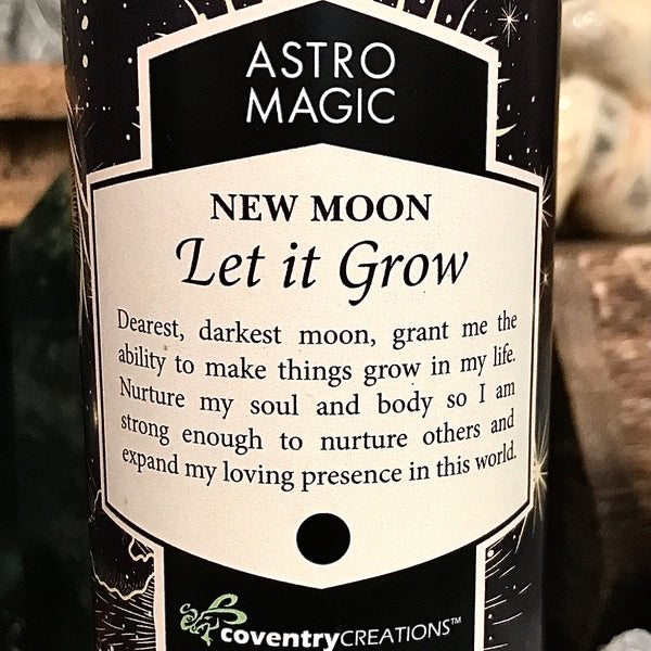 Astro Magic New Moon - Let it Grow Candle, 5 Inches Tall