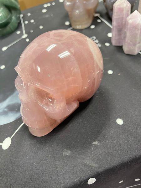 Rose Quartz Carved Skull - 1 kilo