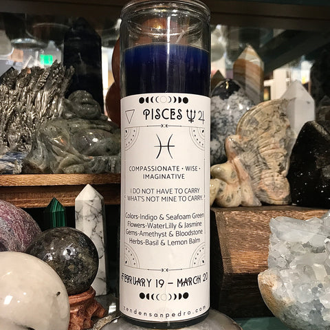 Pisces Zodiac Pillar Zen Den Candle