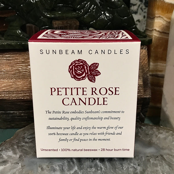 Beeswax Rose Candle Boxed 2 Inch