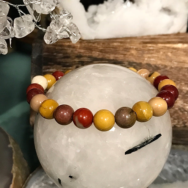 Natural Mookaite Beaded Healing Bracelet