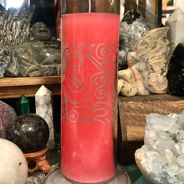 Aquarius Zodiac Pillar Zen Den Candle