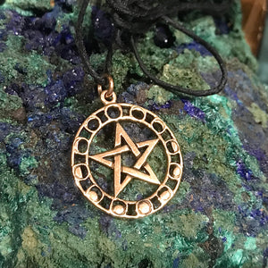 Pentacle Bronze Pendant Necklace