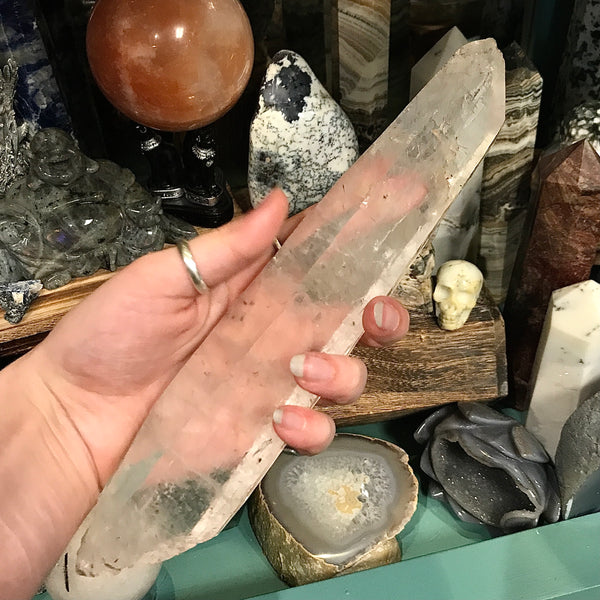 Lemurian Quartz Natural Wand 9.5 Inch