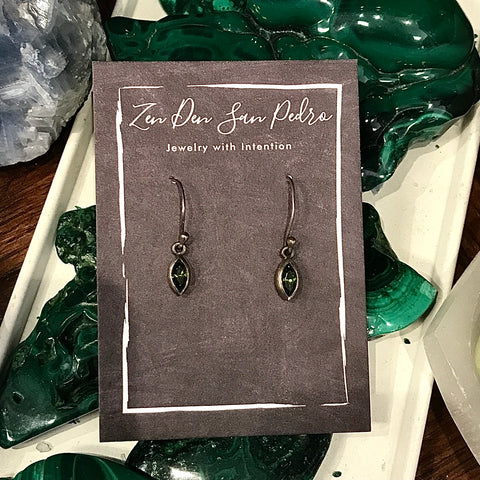 Peridot Marquis Sterling Silver Earrings