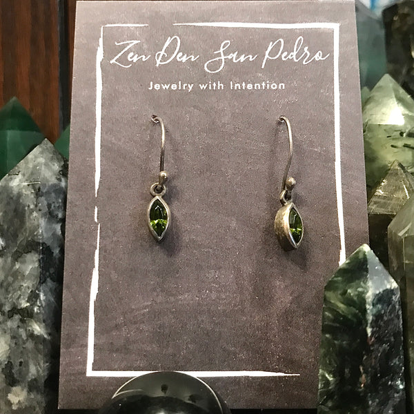 Peridot Marquis Sterling Silver Earrings