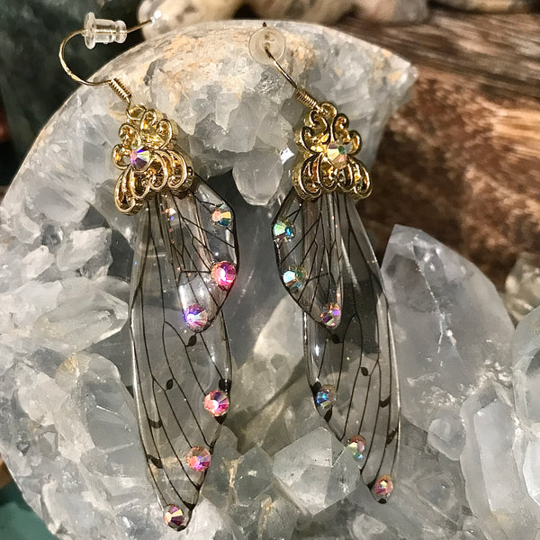 New Handmade Fairy Wing Earrings Insect Butterfly Wing