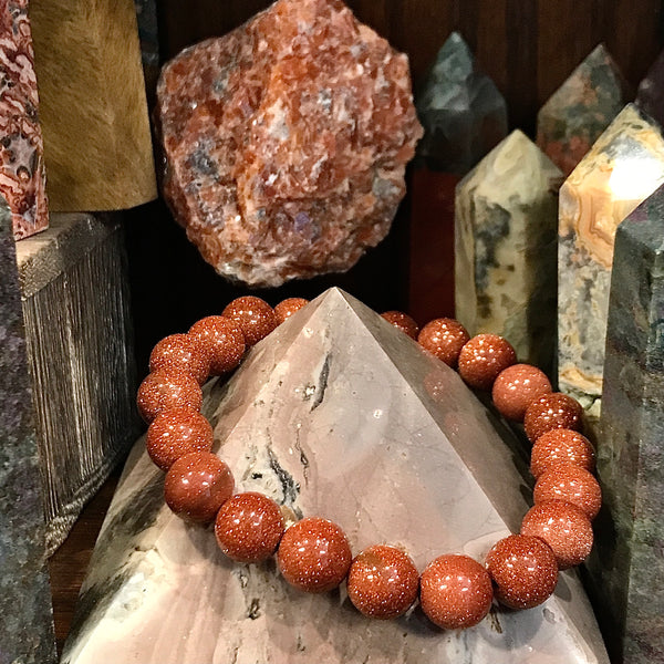 Goldstone 8mm Stretch Stackable Bracelet