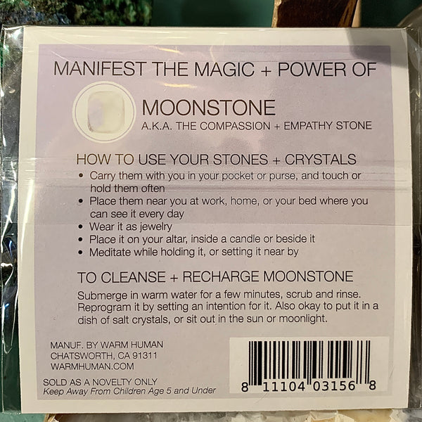 Manifestation Magic Stone Card-Moonstone