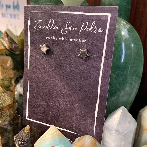 Star Sterling Silver Post Earrings