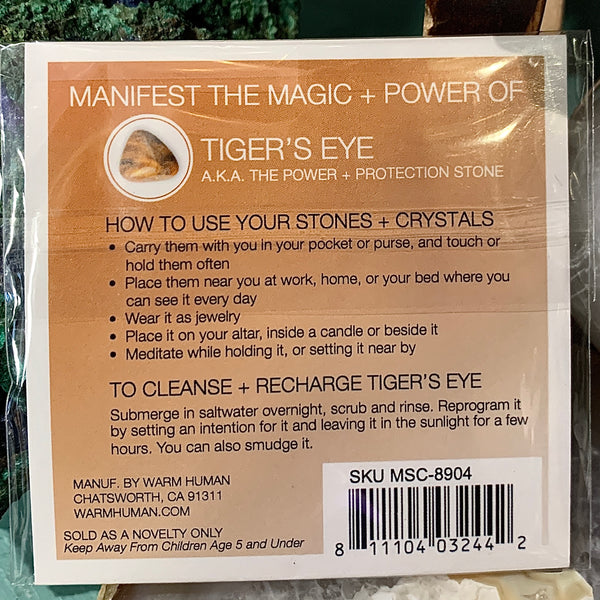 Manifestation Magic Stone Card-Tiger Eye