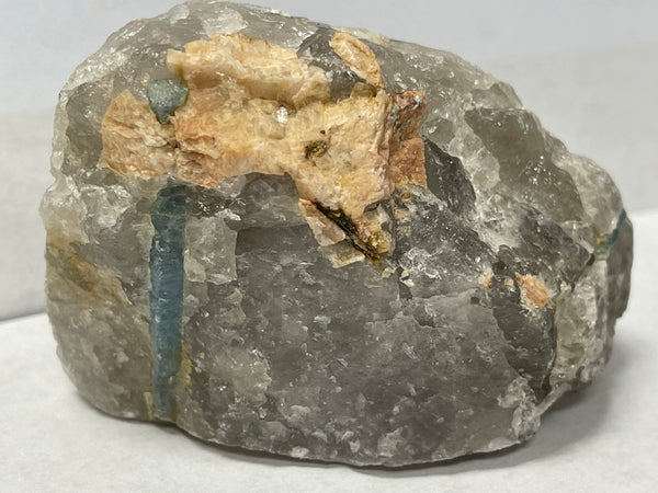 Freeform Aquamarine in Quartz Specimen