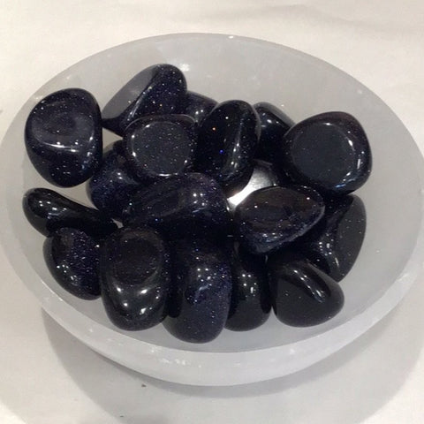 Midnight Blue Goldstone Pocket Stone