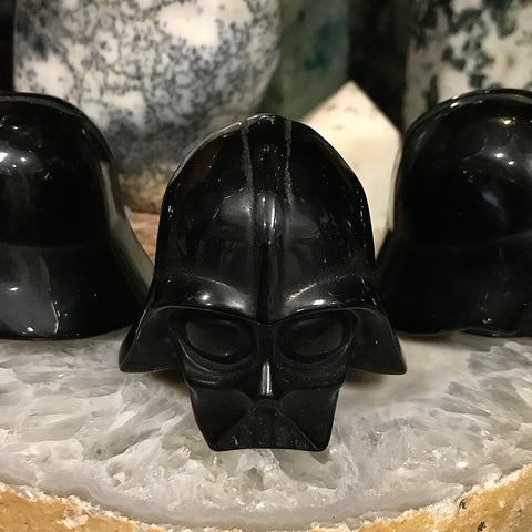 Darth Vader Head in Black Obsidian