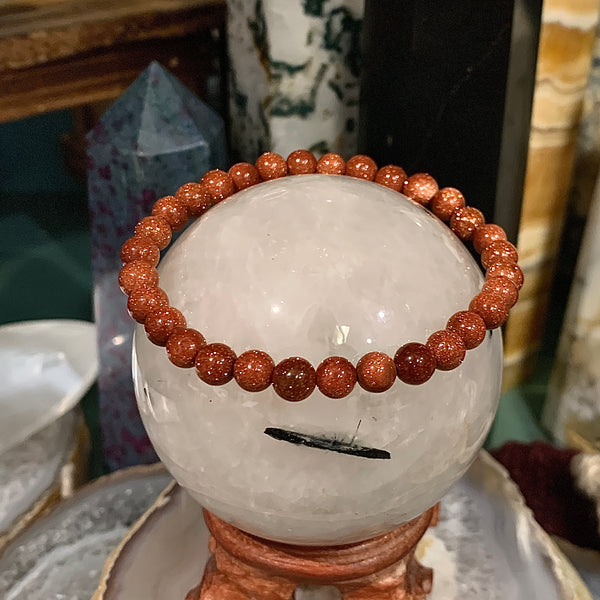 Goldstone 6mm Stackable Bracelet