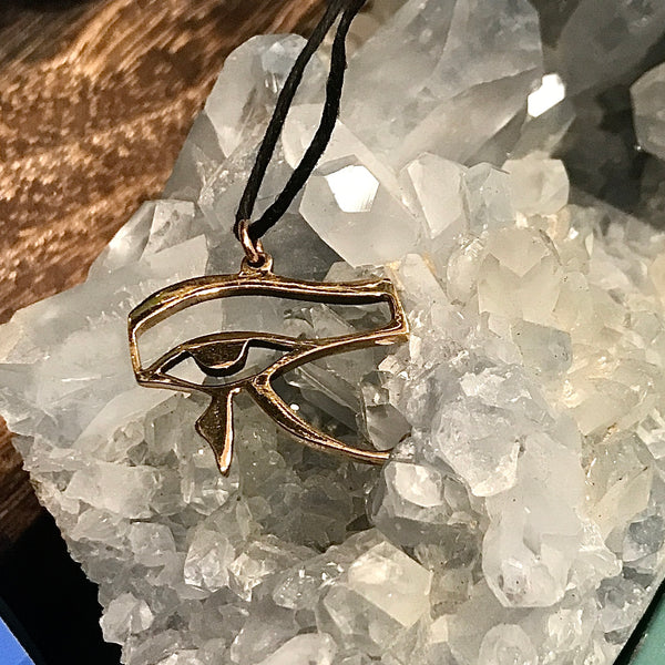 Eye of Horus Bronze Pendant Necklace