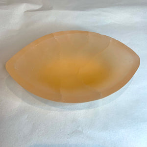 Peach Selenite Oval Shape Bowl