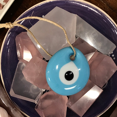 Evil Eye Light Blue Wall Hanging from Turkey