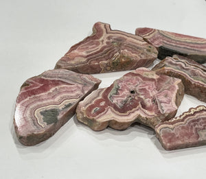 Rhodochrosite Freeform Slab w/ Pyrite