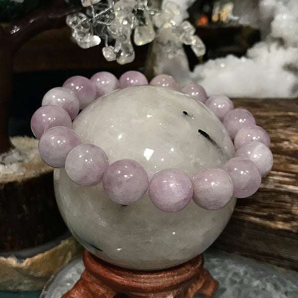 Kunzite Beaded Stackable Bracelet 10mm Round