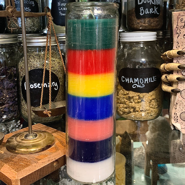 7 Day Assorted Ritual Glass Pillar Candles