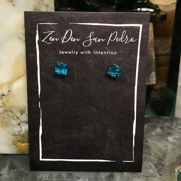 Cubic Zirconia Sterling Silver Post Earrings