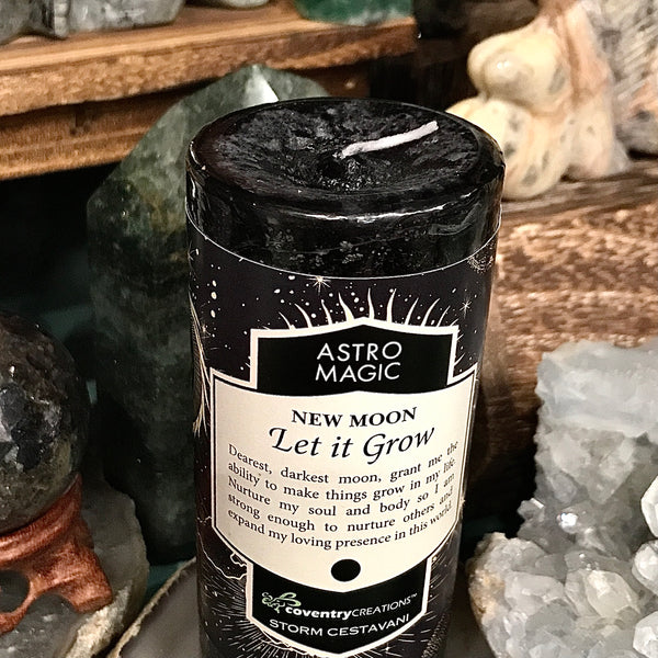 Astro Magic New Moon - Let it Grow Candle, 5 Inches Tall