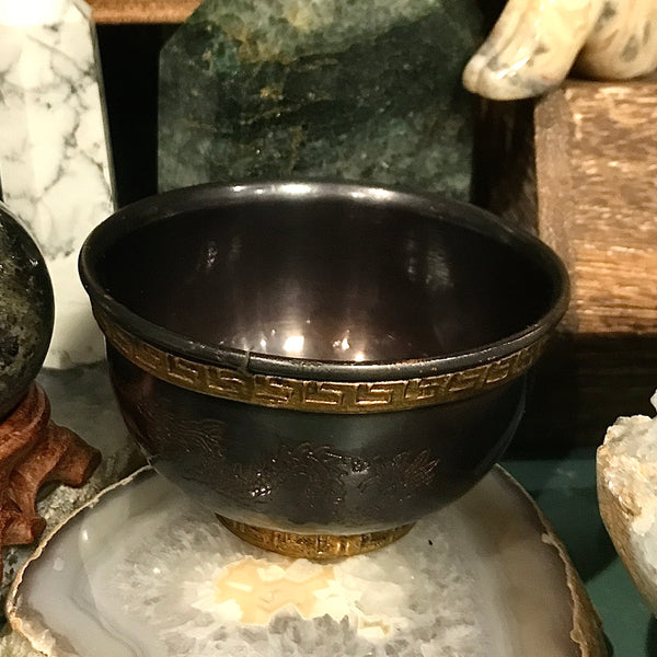 Dragon Bronze Finish Offering Bowl