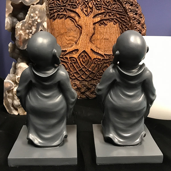 Laughing Buddha Bookends Set