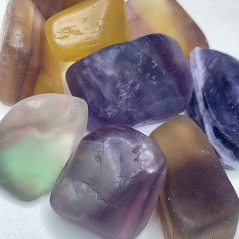 Tumbled Rainbow Fluorite