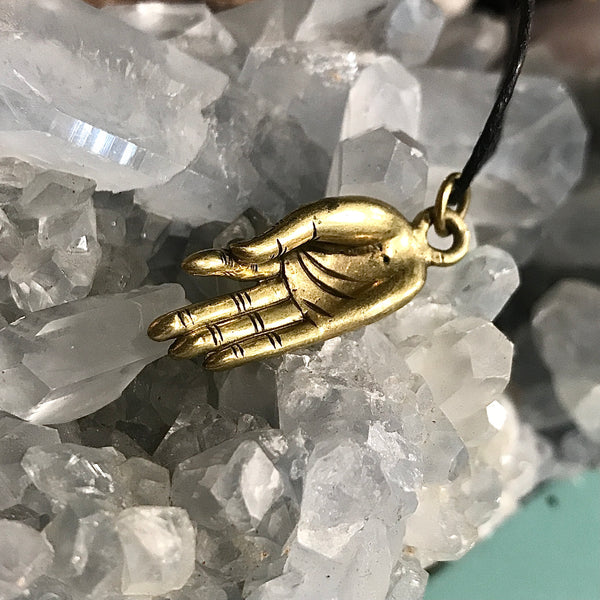 Brass Gyan Mudra Pendant Necklace