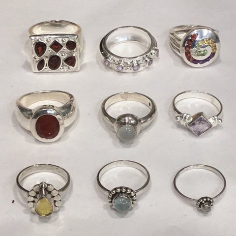 Sterling silver Ring-Assorted Stones and Styles