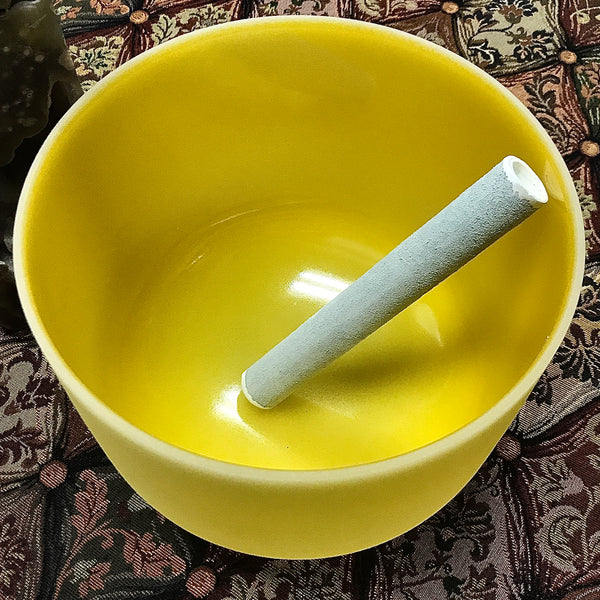 Crystal Singing Bowl Note E Solar Plexus Yellow 10”