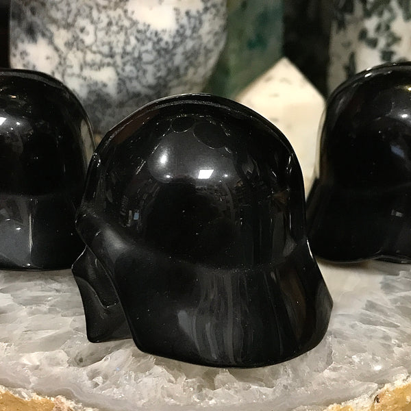 Darth Vader Head in Black Obsidian