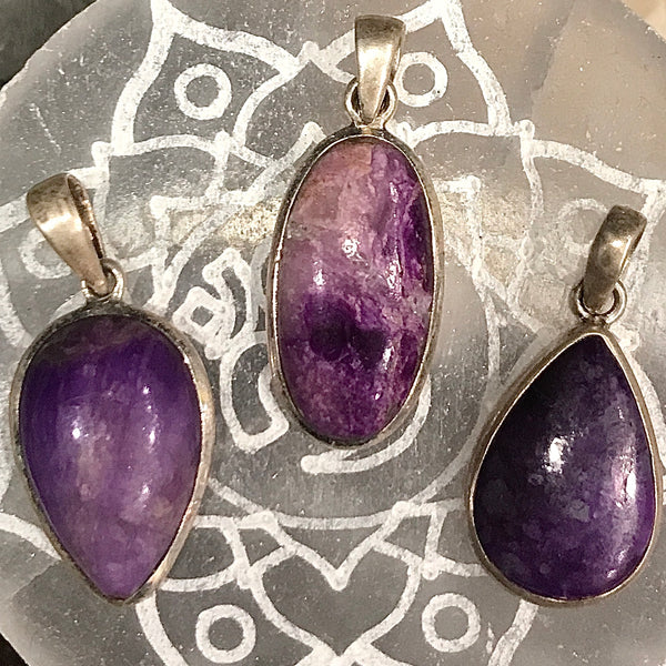 Sugilite Sterling Silver Pendant