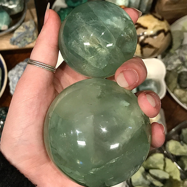 Green Fluorite Sphere - Assorted Sizes