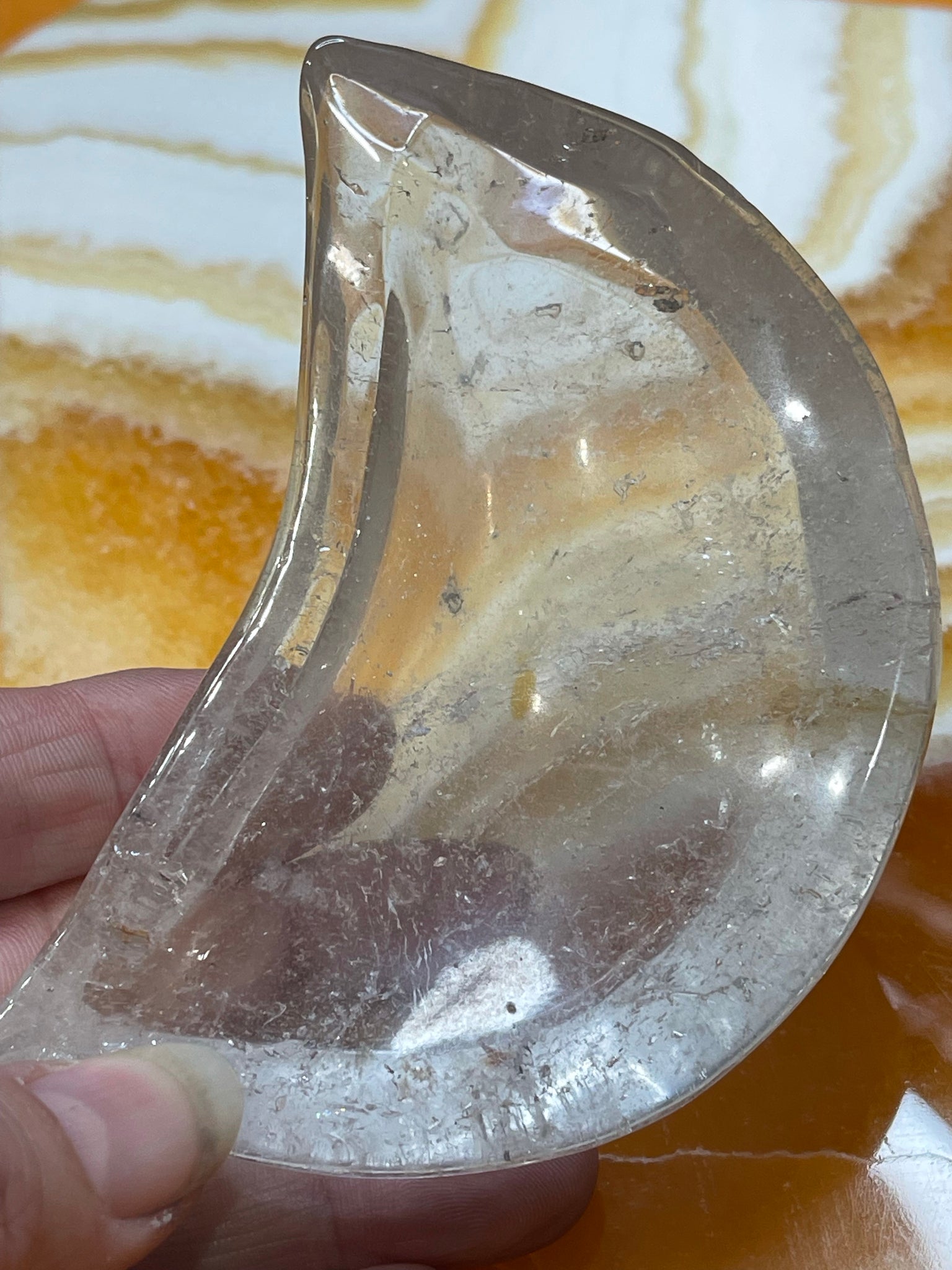 Quartz Crystal Moon Bowl