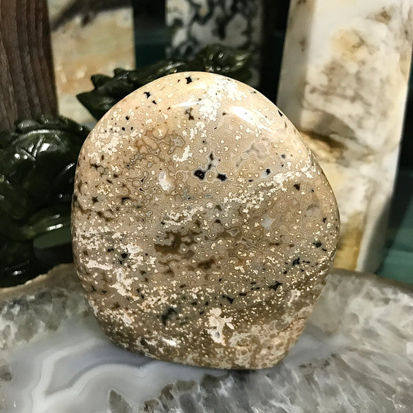 Ocean Jasper Cut Base Polished Freeform 3 Inch