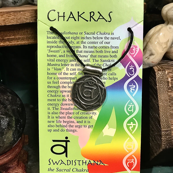 Chakra Pendant Necklace Silver Plated Brass