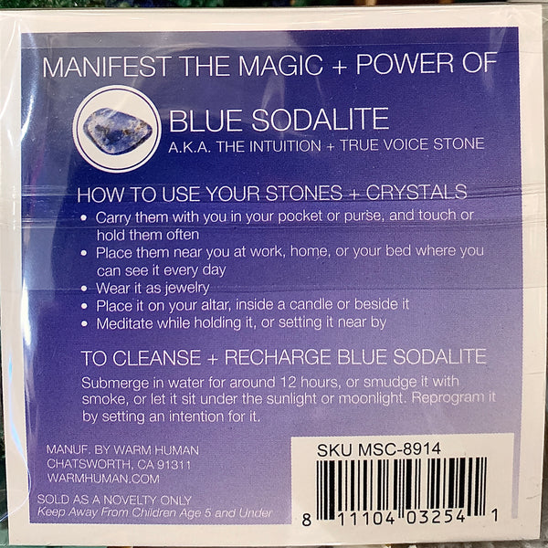 Manifestation Magic Stone Card - Sodalite