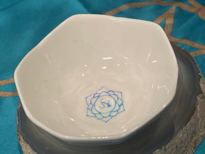 Lotus Trinket Dish with Iridescent Chakra Symbol