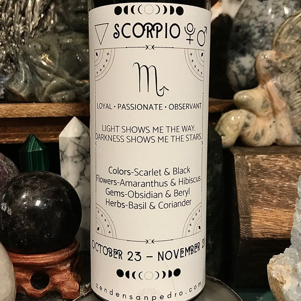 Scorpio Zodiac Pillar Zen Den Candle